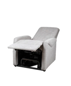POLTRONA MASSAGGIANTE BELLAHOME "SIENA" CON RECLINER ELETTRICO IN TESSUTO GRIGIO, 75X93X105 CM